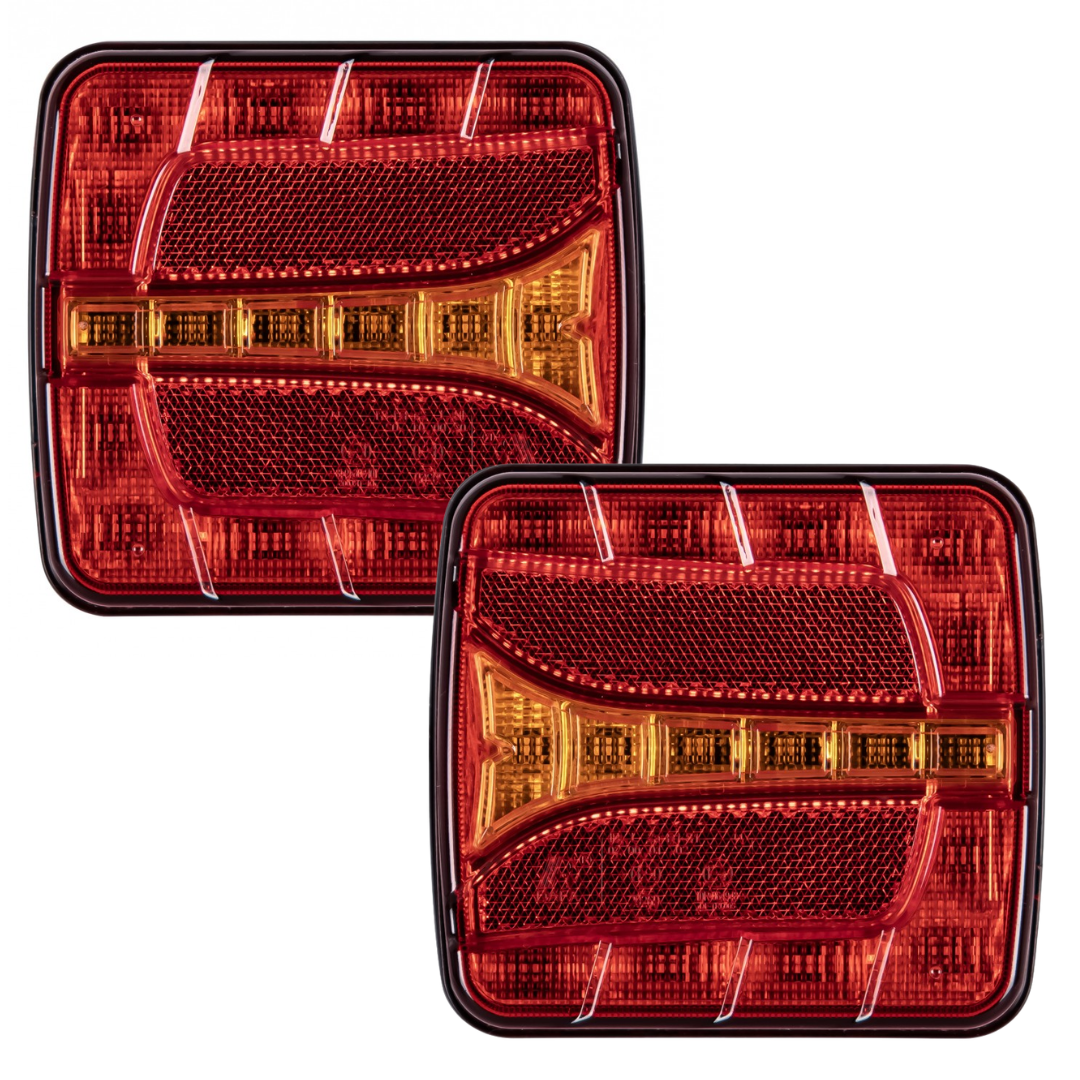 Small Square LED Trailer Lights / Set of 2