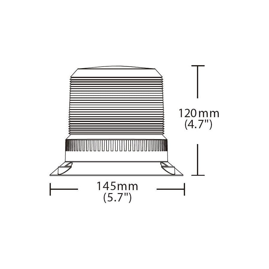 Amber 120mm LED Beacon for Forklifts 10-110V
