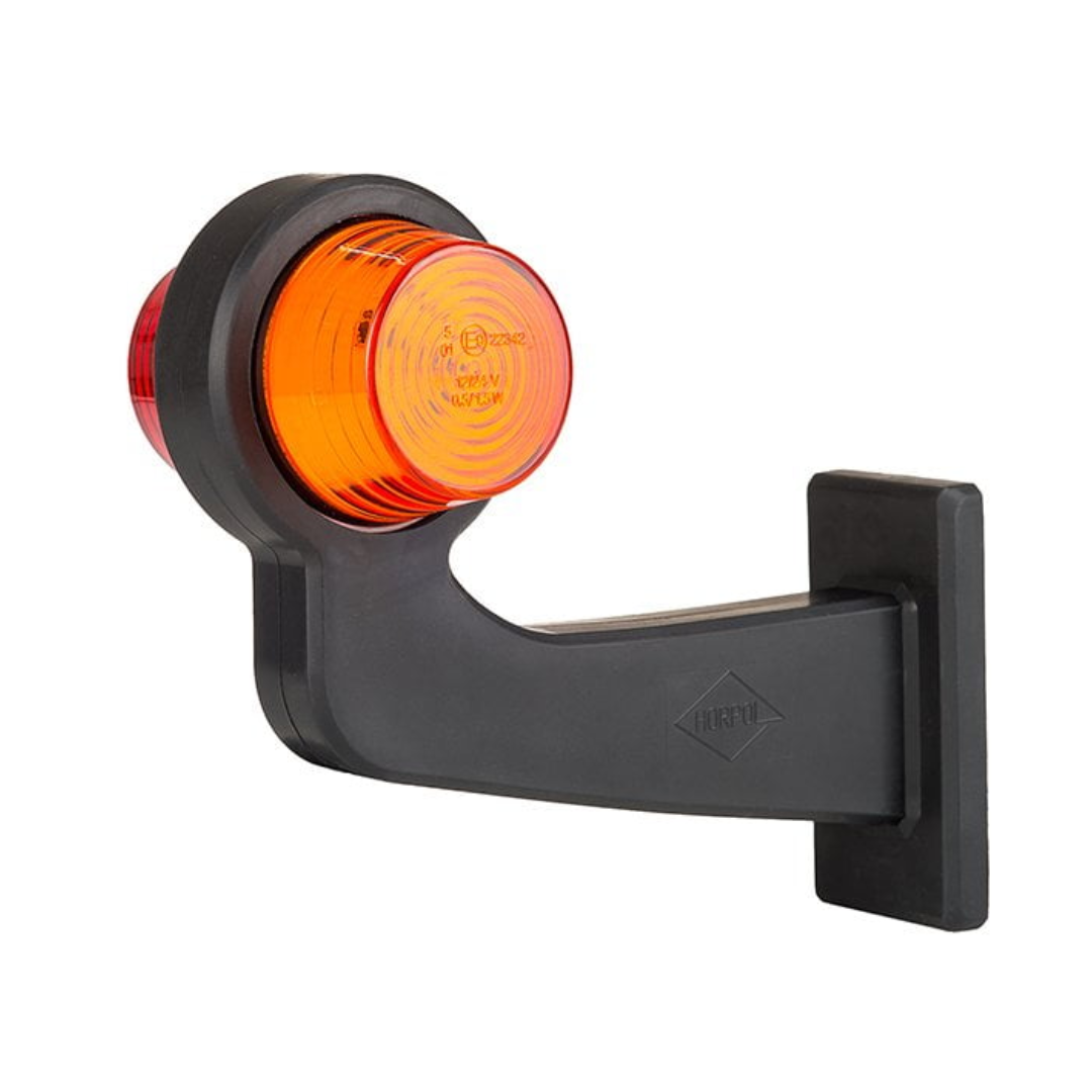 Old School Danish Long Arm Marker Light / Amber & Red