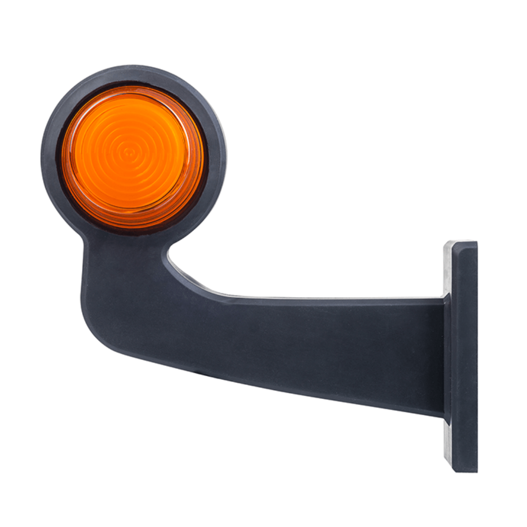 Old School Danish Long Arm Marker Light / Amber & Amber Neon