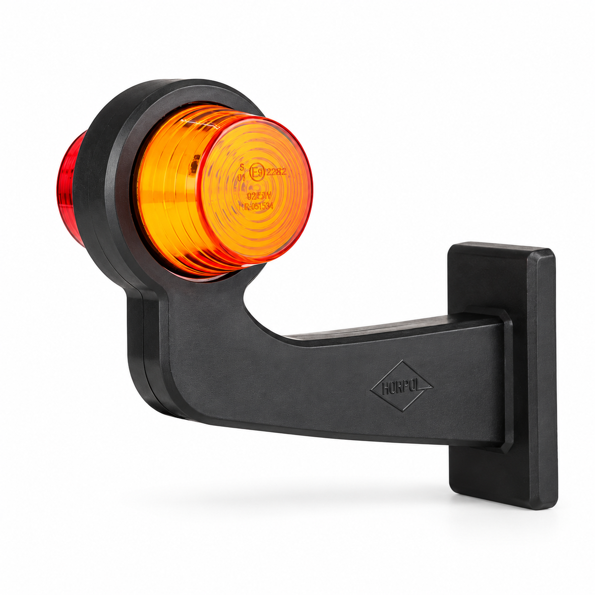 Old School Danish Long Arm Marker Light / Amber & Red