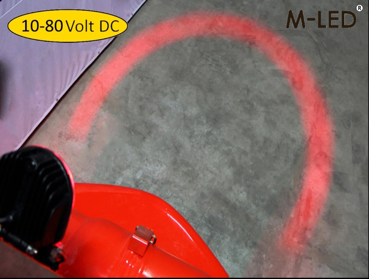 10-80V LED Forklift Light - Red Curved Perimeter Line
