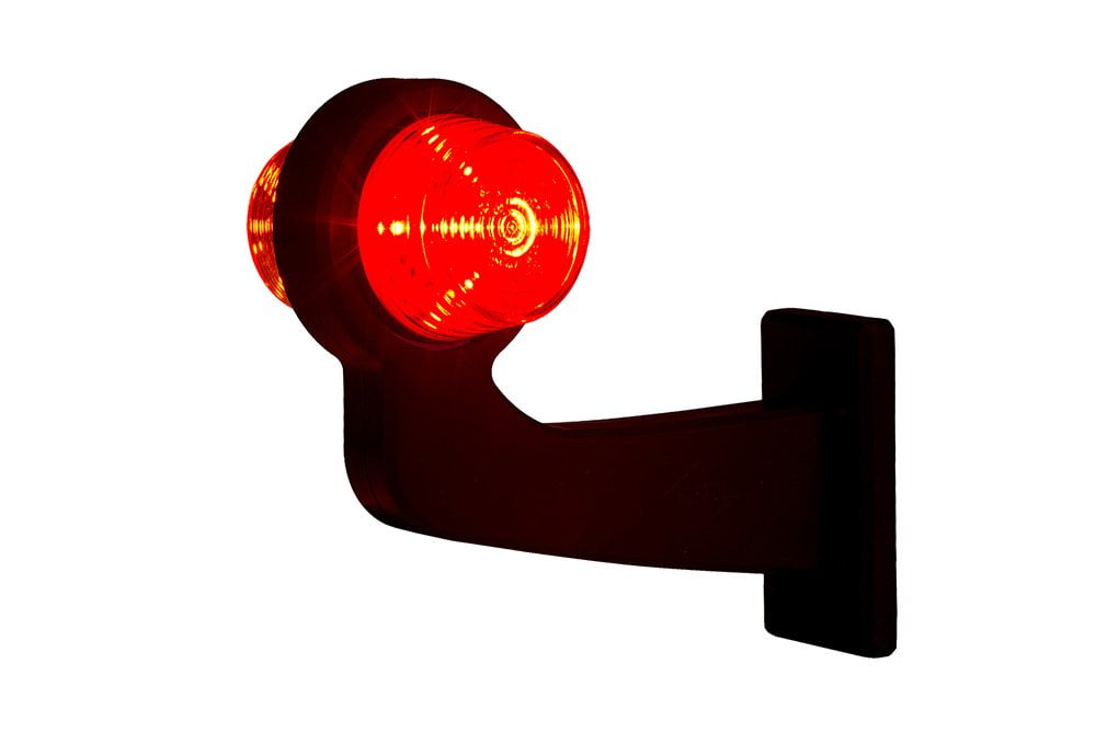 Old School Danish Long Arm Marker Light / Amber & Red