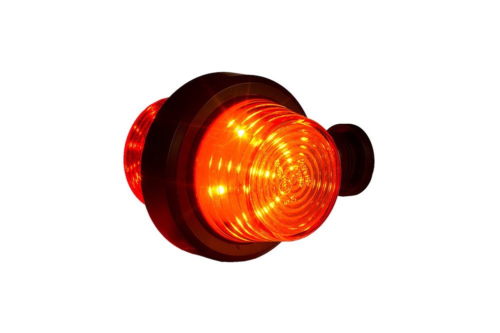 Old School Danish Short Marker Light / Amber & Red