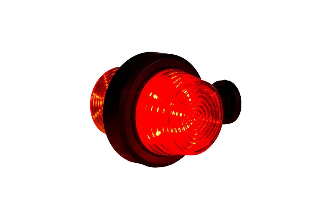 Old School Danish Short Marker Light / Amber & Red