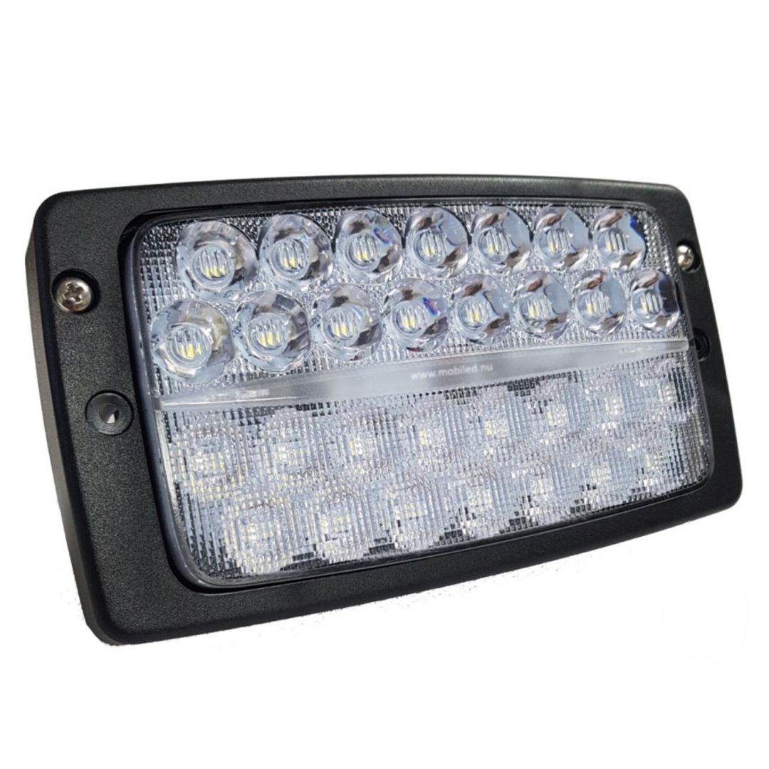 Rectangular Tractor Cab Work Light with Flood & Spot Combo Beam / 90W