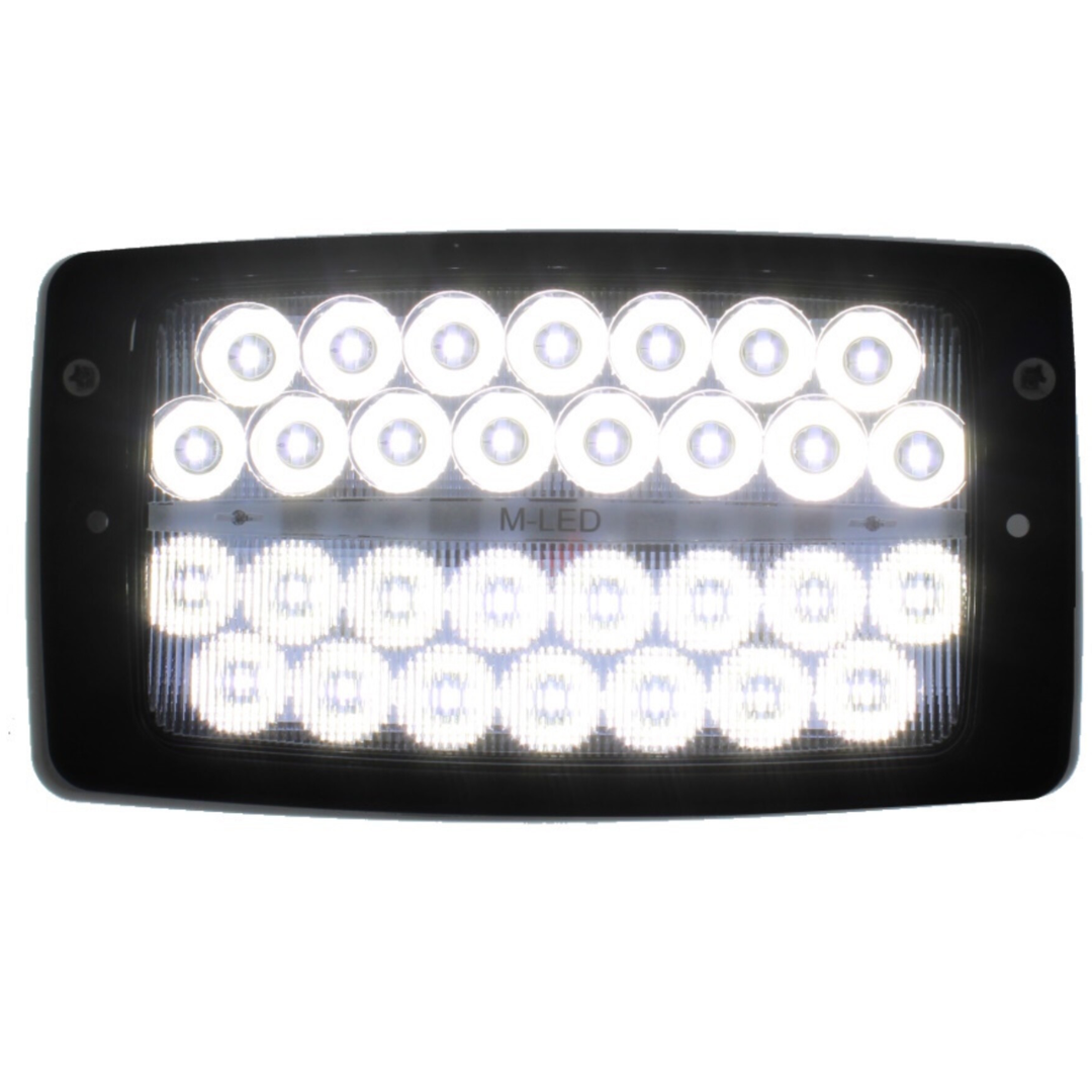 Rectangular Tractor Cab Work Light with Flood & Spot Combo Beam / 90W