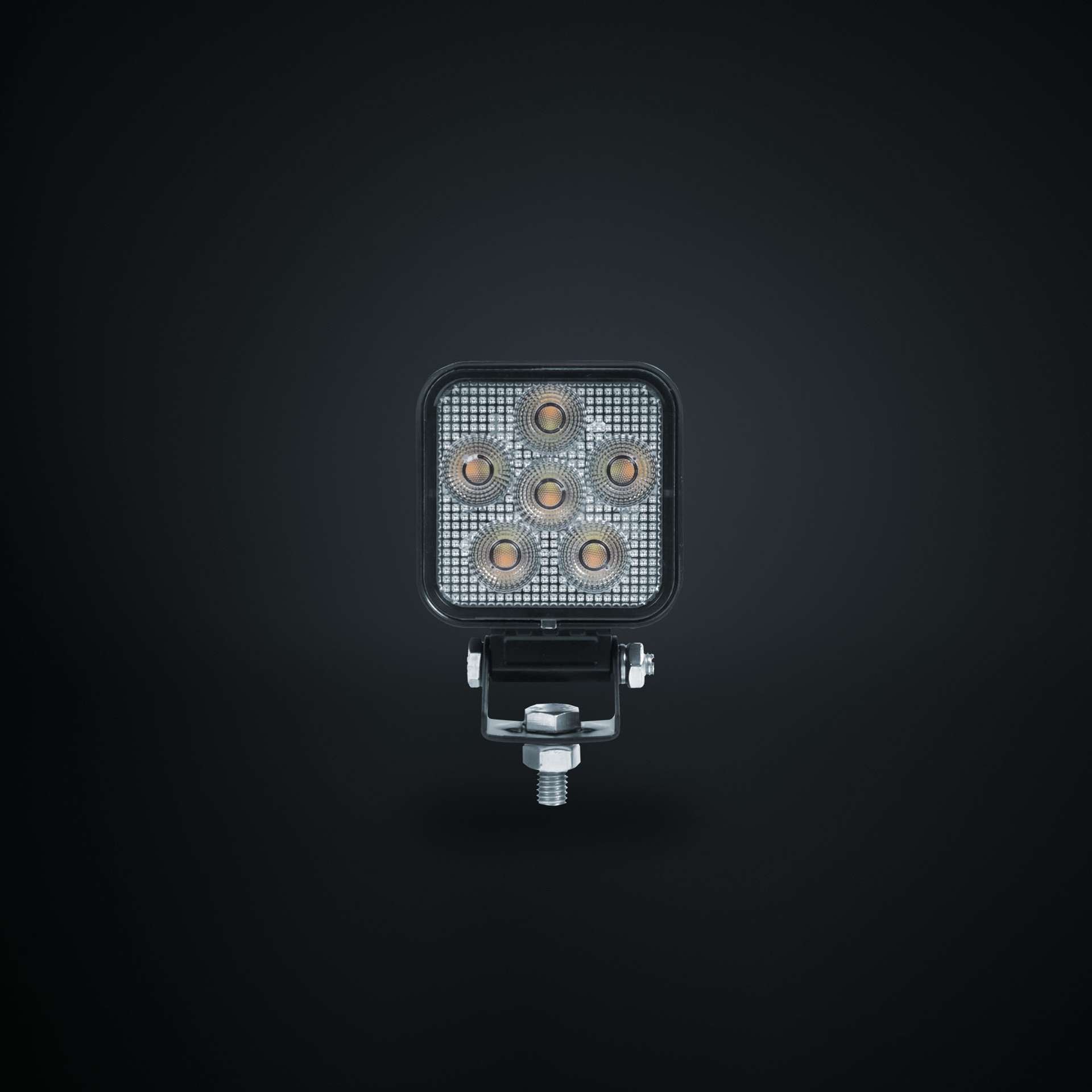 Square LED work light on a black background UK + Ireland