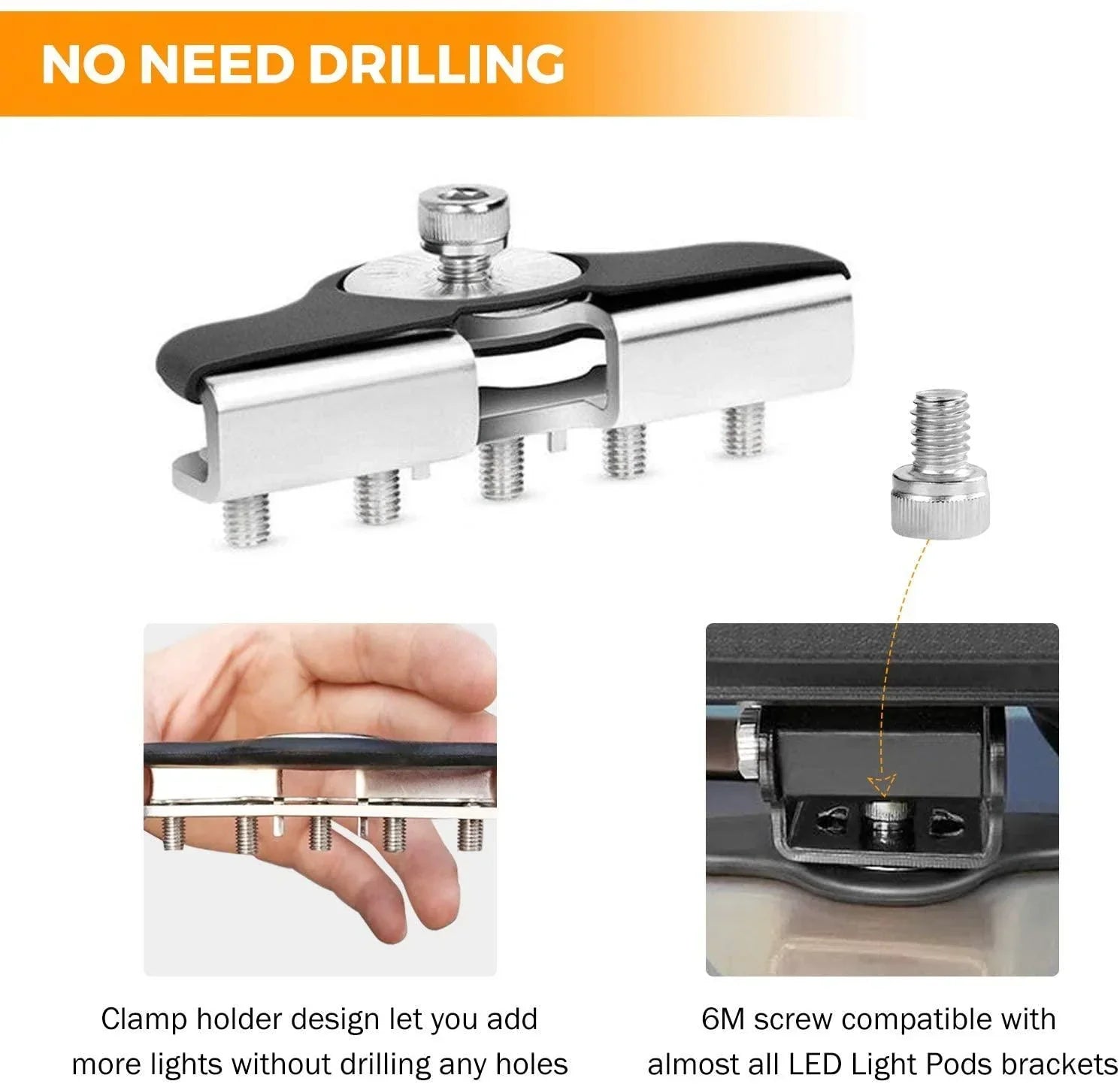 Ditch Light Bonnet Mounting Brackets