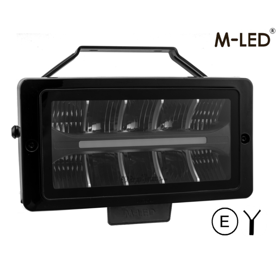 Classic 220 Rectangular Spot Lamp with Dual Position Light Strip UK + Ireland