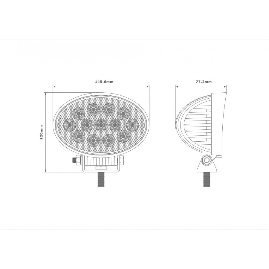 Ovale LED-Arbeitsleuchte, 36 W, Flutstrahl / 2316 Lumen – spo-cs-disabled – spo-default – spo-disabled – spo-notify-me-disabled