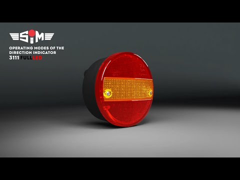 SIM 3111 Round Hamburger Trailer Light with Dynamic Indicator