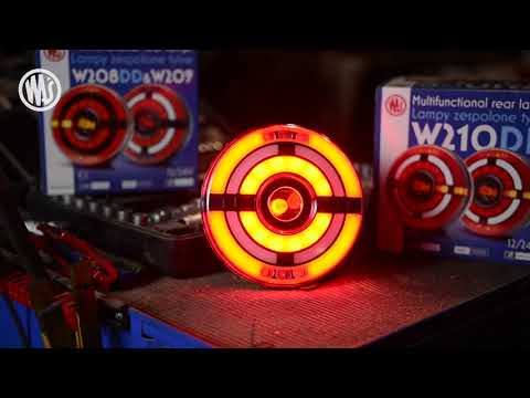 W208 Round Neon Rear Light with Static Indicator