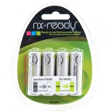 AA uppladdningsbara batterier Paket med 4 - Batterier - spo-cs-disabled - spo-default - spo-disabled - spo-notify-me-disabled