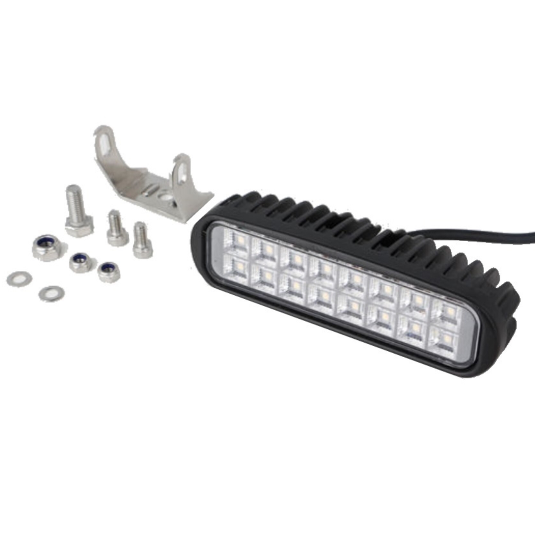 Buy Rectangular Slim LED Work Light with Stainless Bracket / 16W ...