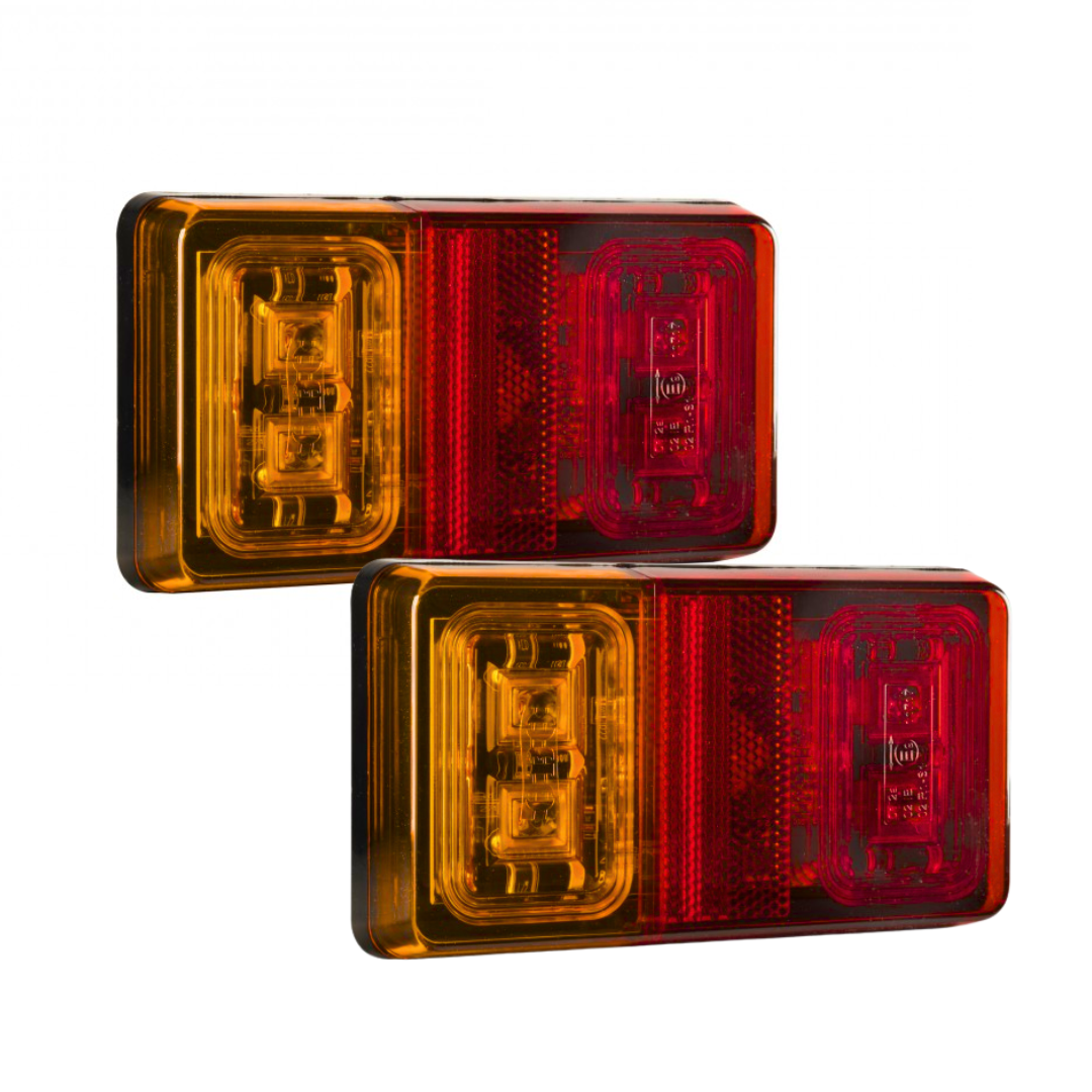 Rectangular Trailer Lights / Set of 2 UK + Ireland