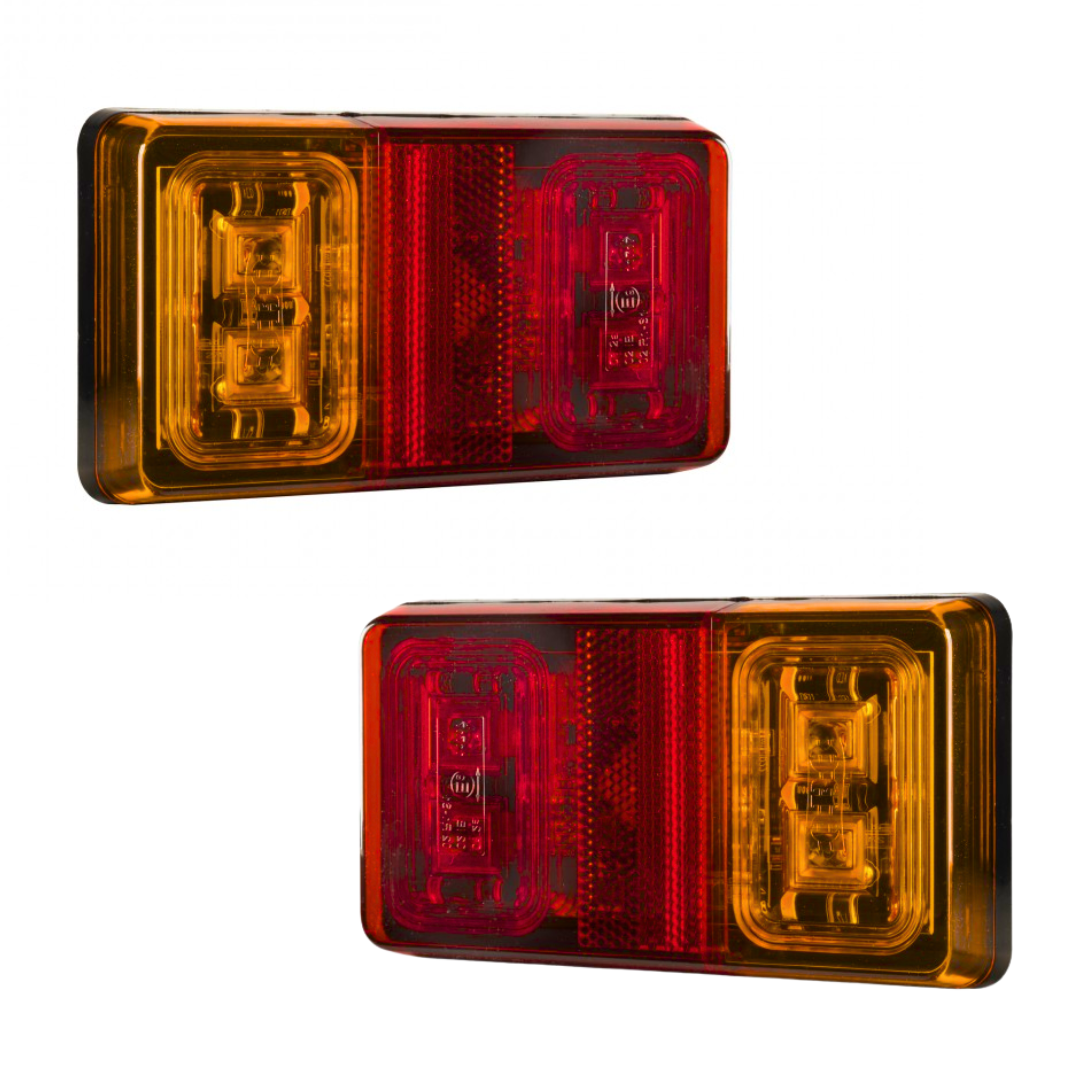 Rectangular Trailer Lights / Set of 2