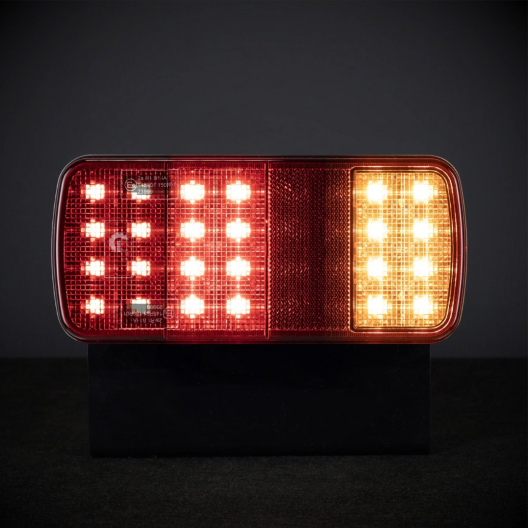 Rectangular LED Trailer Light with Stop, Tail, Indicator & Reflector UK + Ireland