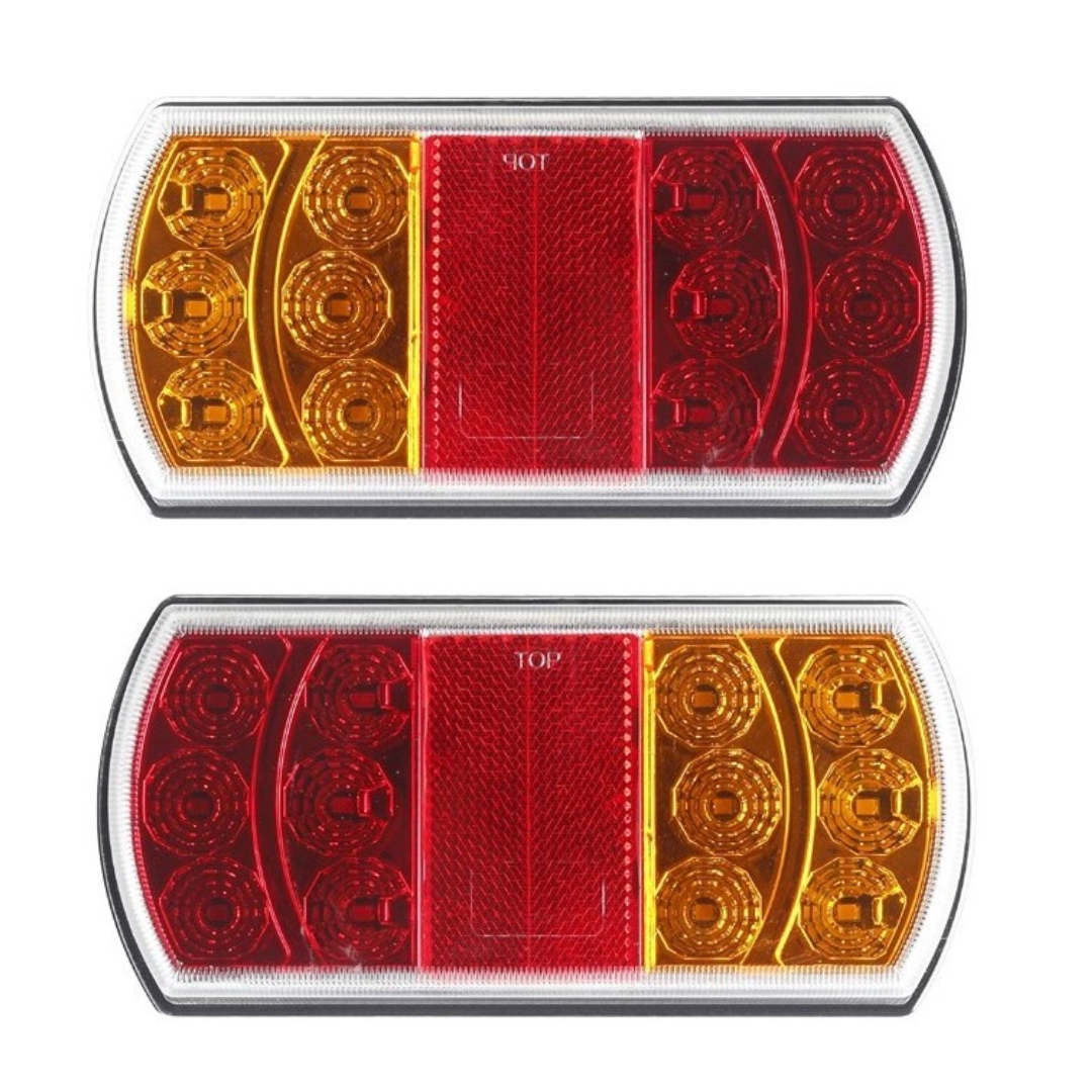 Rectangular LED Trailer Light - Set of 2 Lamps / 164 x 79mm UK + Ireland