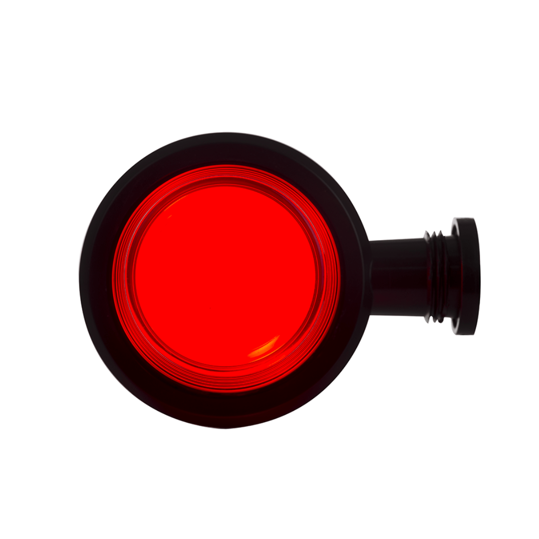Old School Danish Short LED Outline Marker Light / Red & White Neon Lens
