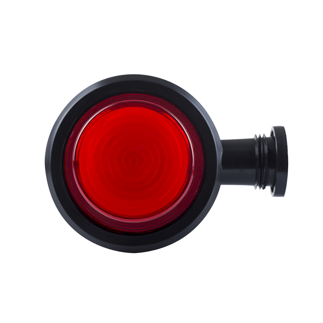 Old School Danish Short LED Outline Marker Light / Red & White Neon Lens