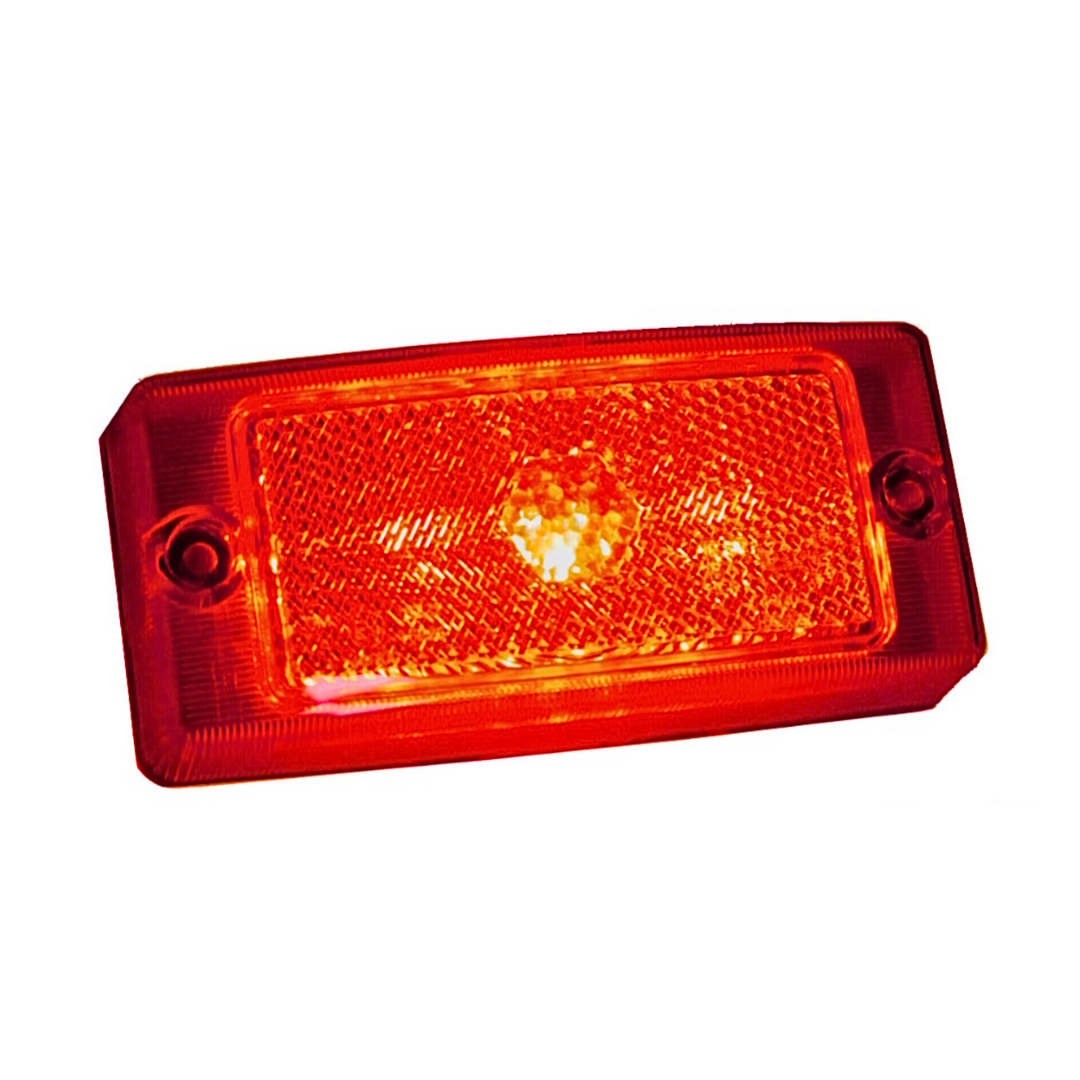 Klassische LED-Heckmarkierungsleuchte / Hella-Stil / rote Linse