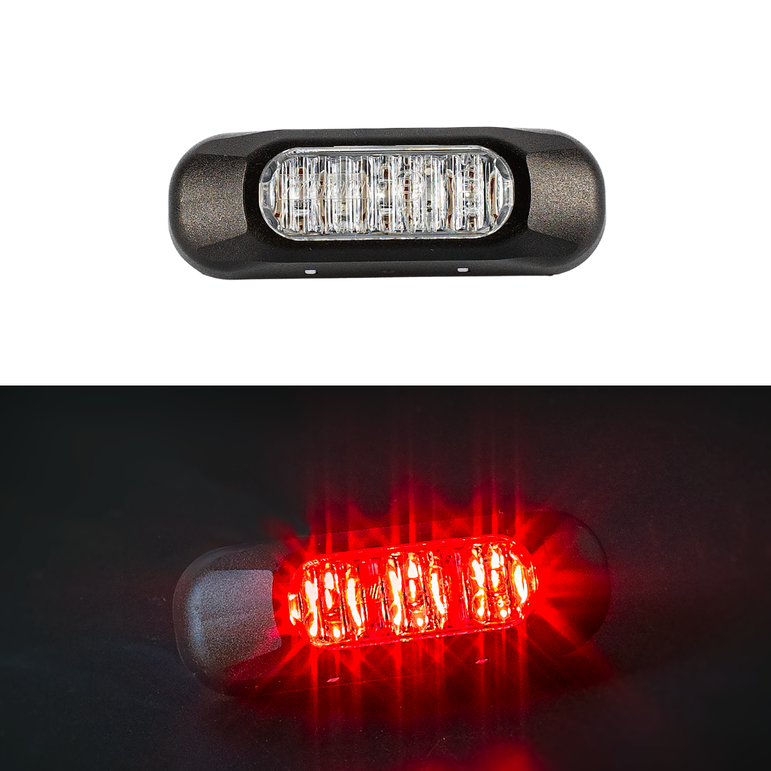 Fristom Red 3 x LED Lumière stroboscopique de danger / Lentille transparente - spo-cs-disabled - spo-default - spo-disabled - spo-notify-me-dis