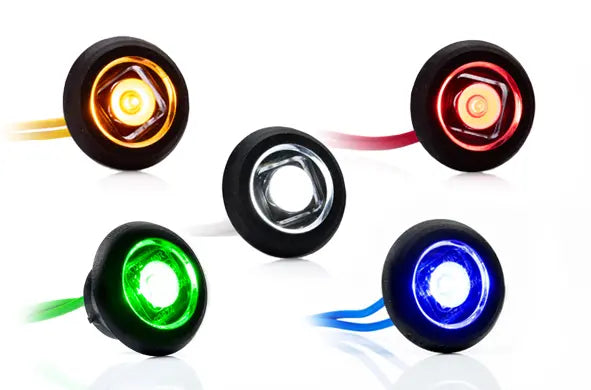 LED Bulls Eye rund markeringslampa med platt och krökt packning - spo-cs-disabled - spo-default - spo-disabled - spo-notify-m