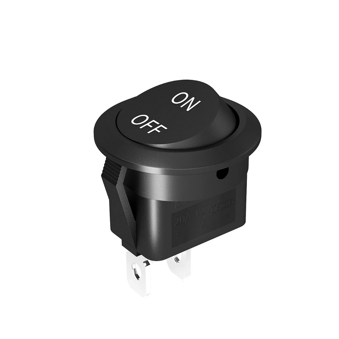 ON/OFF Round Rocker Switch UK + Ireland