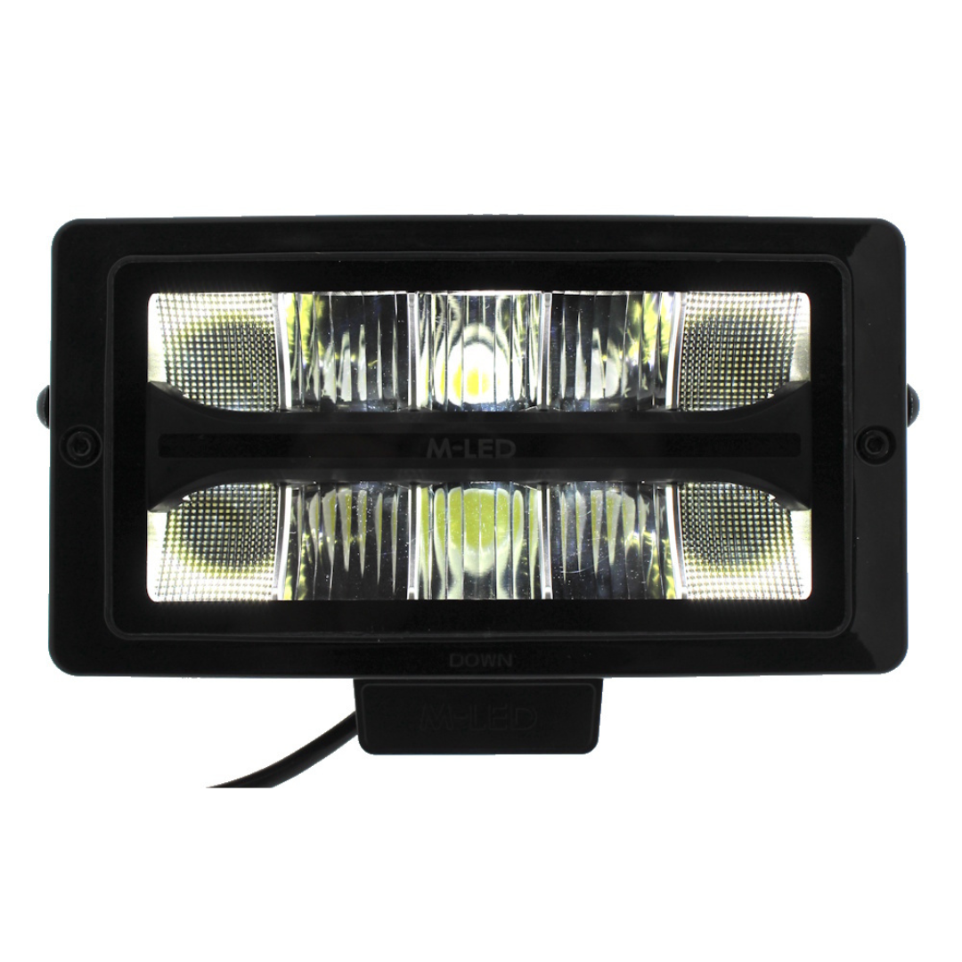 Làmpada de focus rectangular Classic 220 amb llum de doble posició