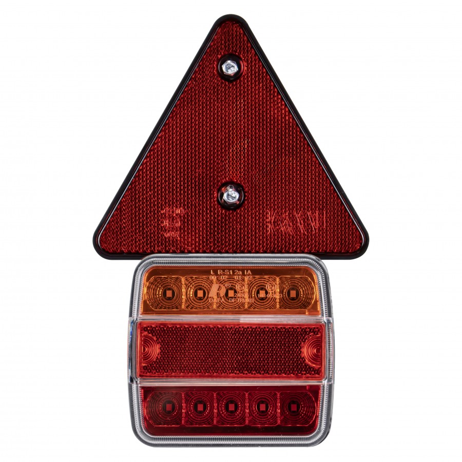 Magnetic Square Trailer Light & Triangle Kit with 7.5M Cable / 7 Pole