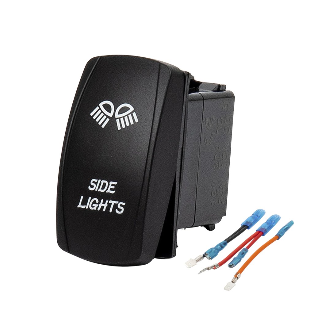 Signal Light Rocker Switch Rectangular ON-OFF Rocker Switch with LEDs / Side Lights