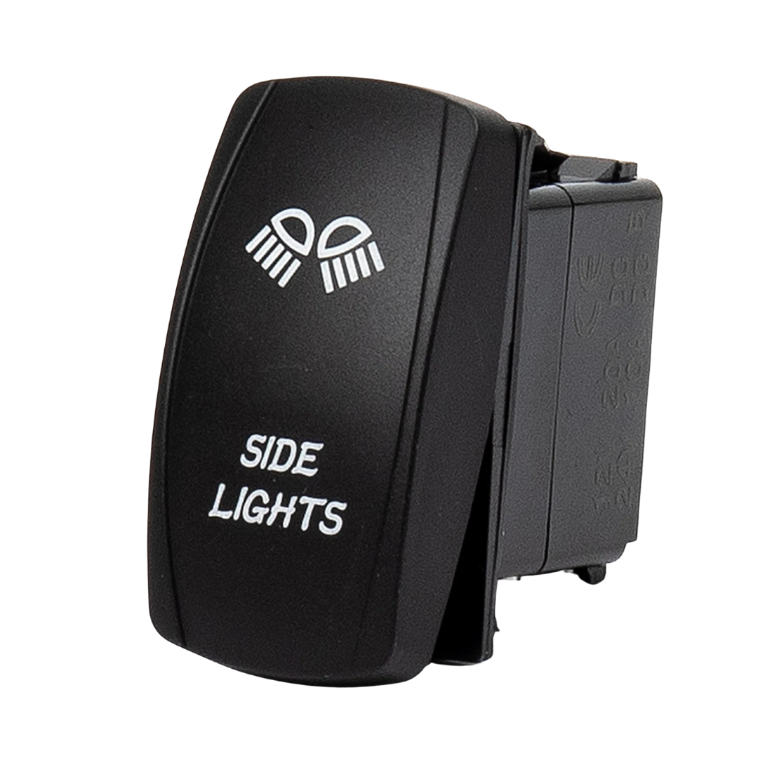 Rectangular ON-OFF Rocker Switch with LEDs / Side Lights