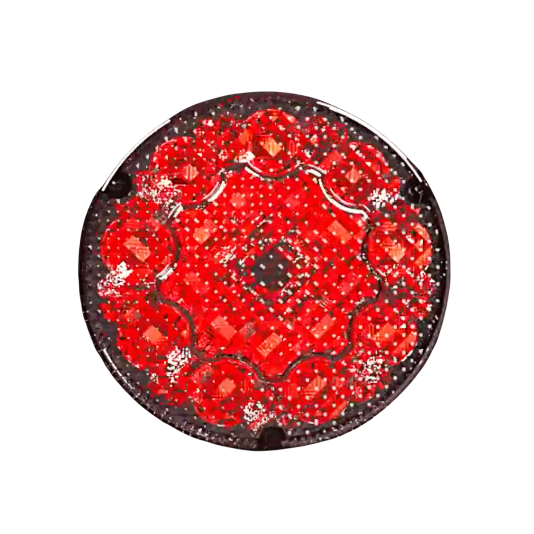 SIM 3188 Round Rear Lights with Grey Lens / 90mm