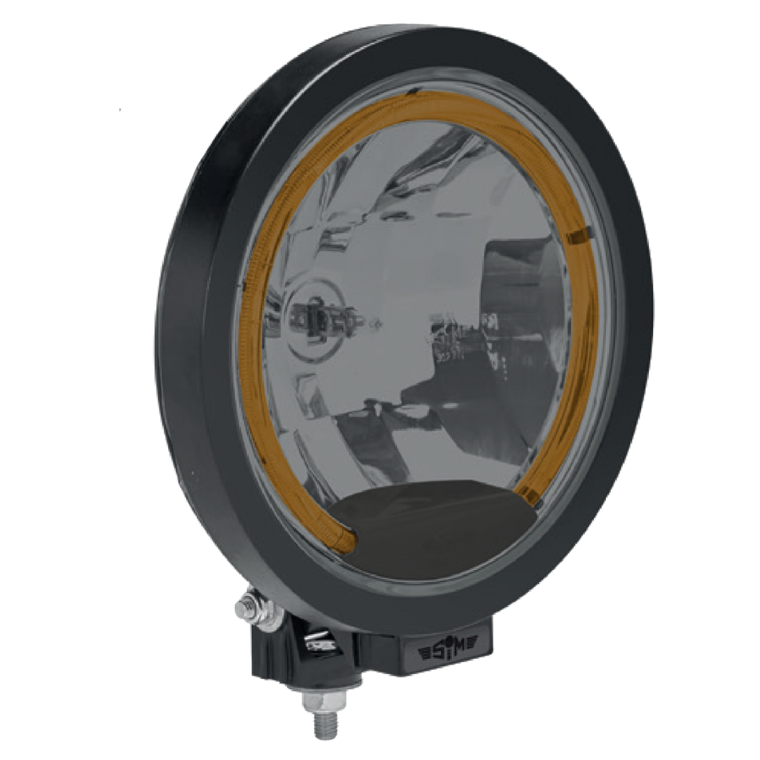 SIM 3227 Round Driving Lamp with LED Halo / 9" Black Edition