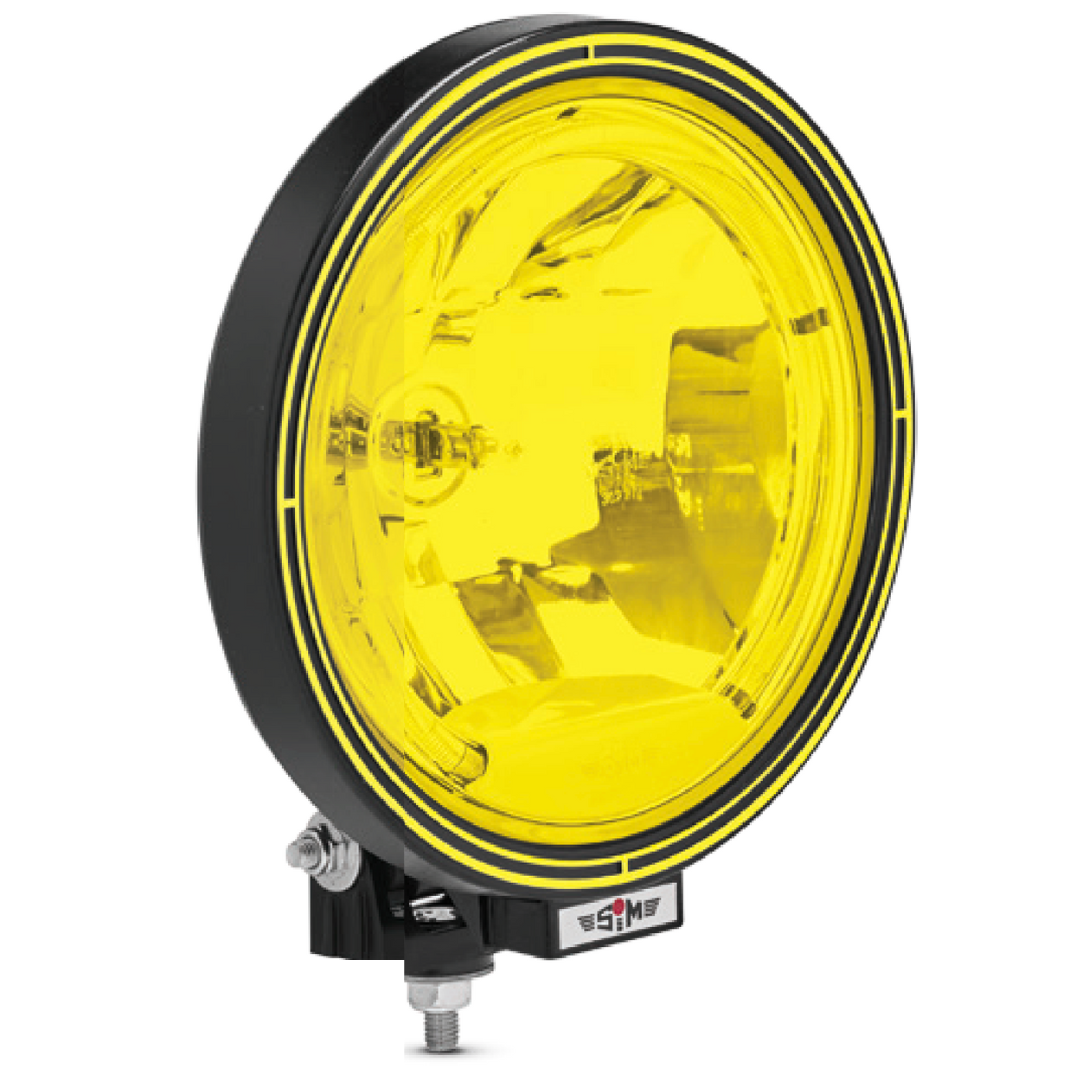 SIM 3227 Round Driving Lamp with LED Halo / 9" Yellow Edition
