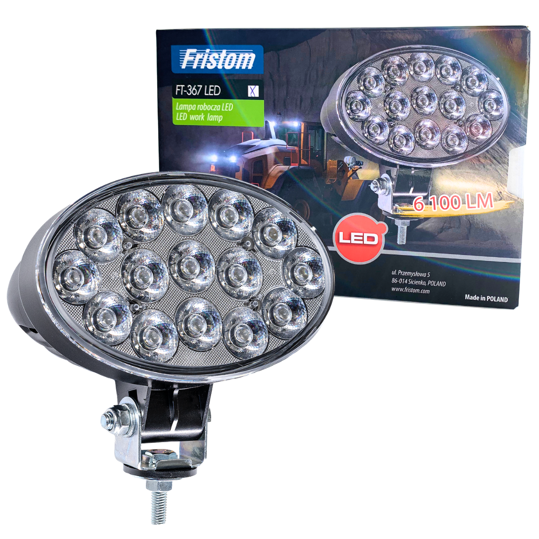 Fristom LED light spot with packaging on a white background