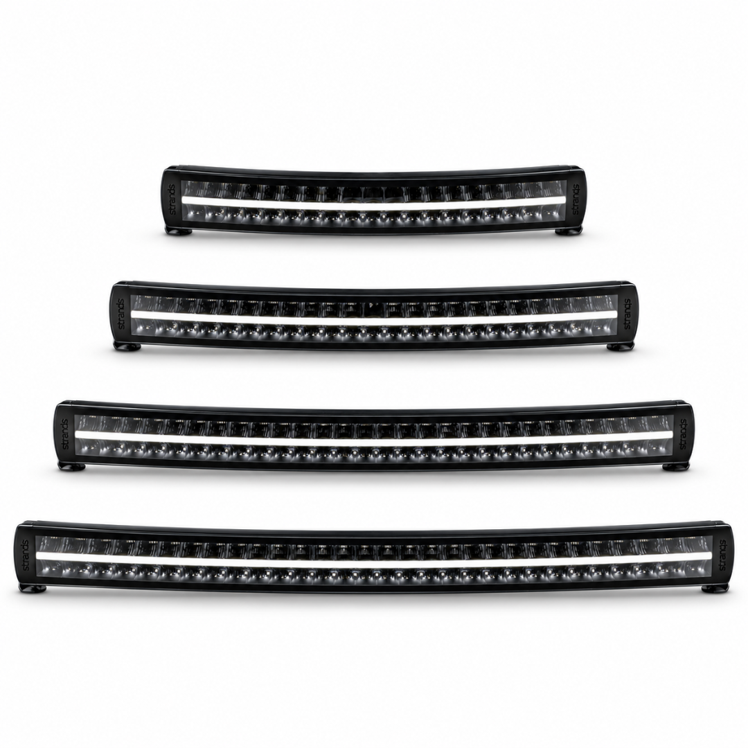 Strands Siberia XP Double Row Curved Light Bars with Yellow / White Position Light