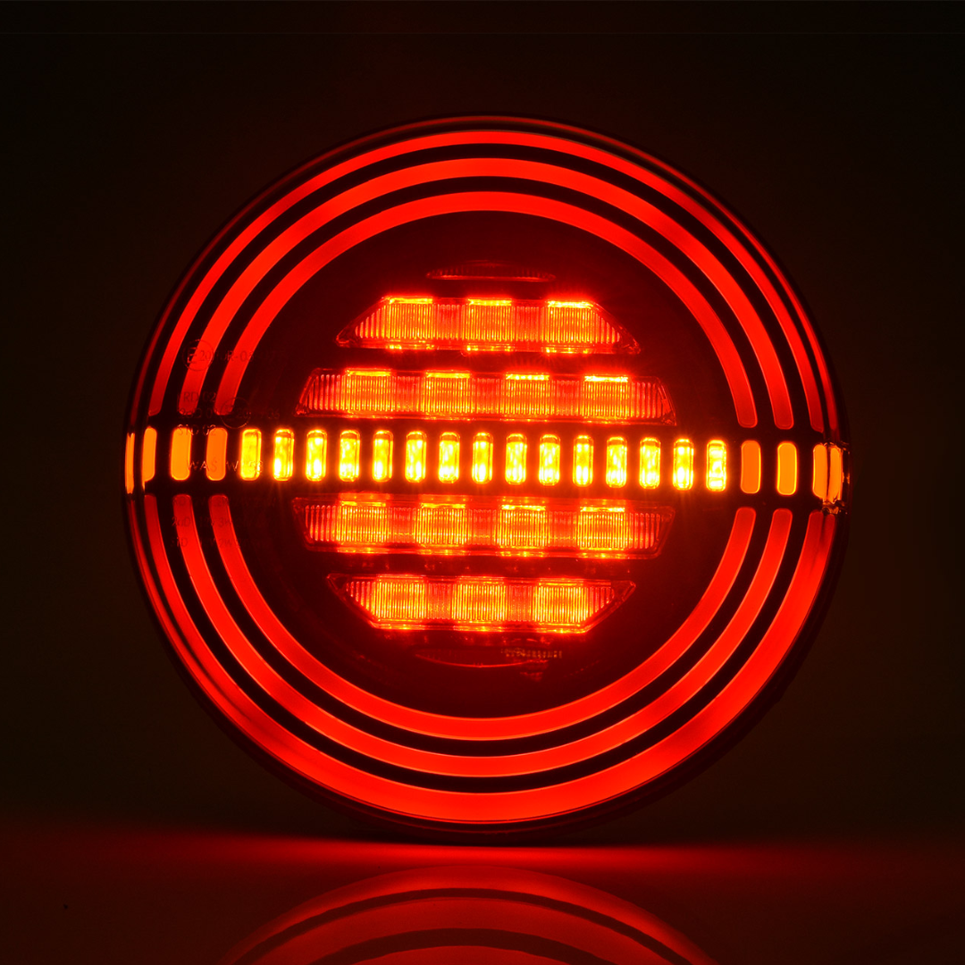 W191 Round Neon Trailer Light with Static Indicator Burger