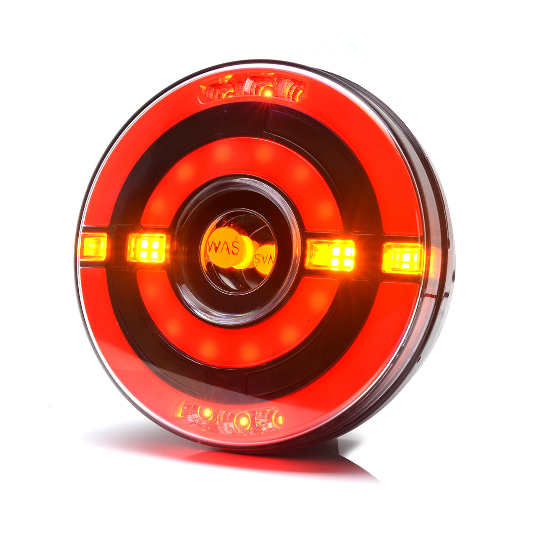 W208 Round Neon Rear Light with Static Indicator