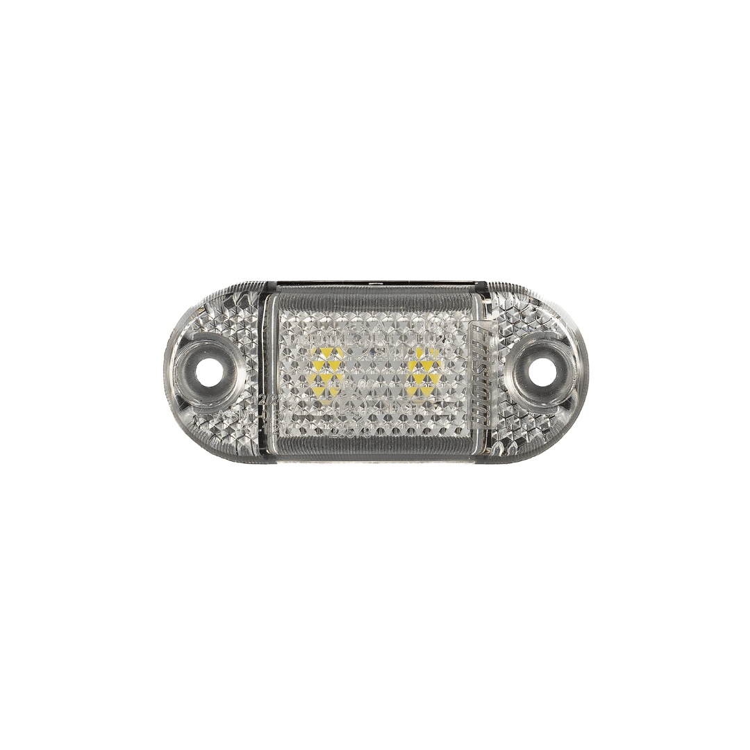 Small rectangular LED light with clear cover on a white background fristom ft-062