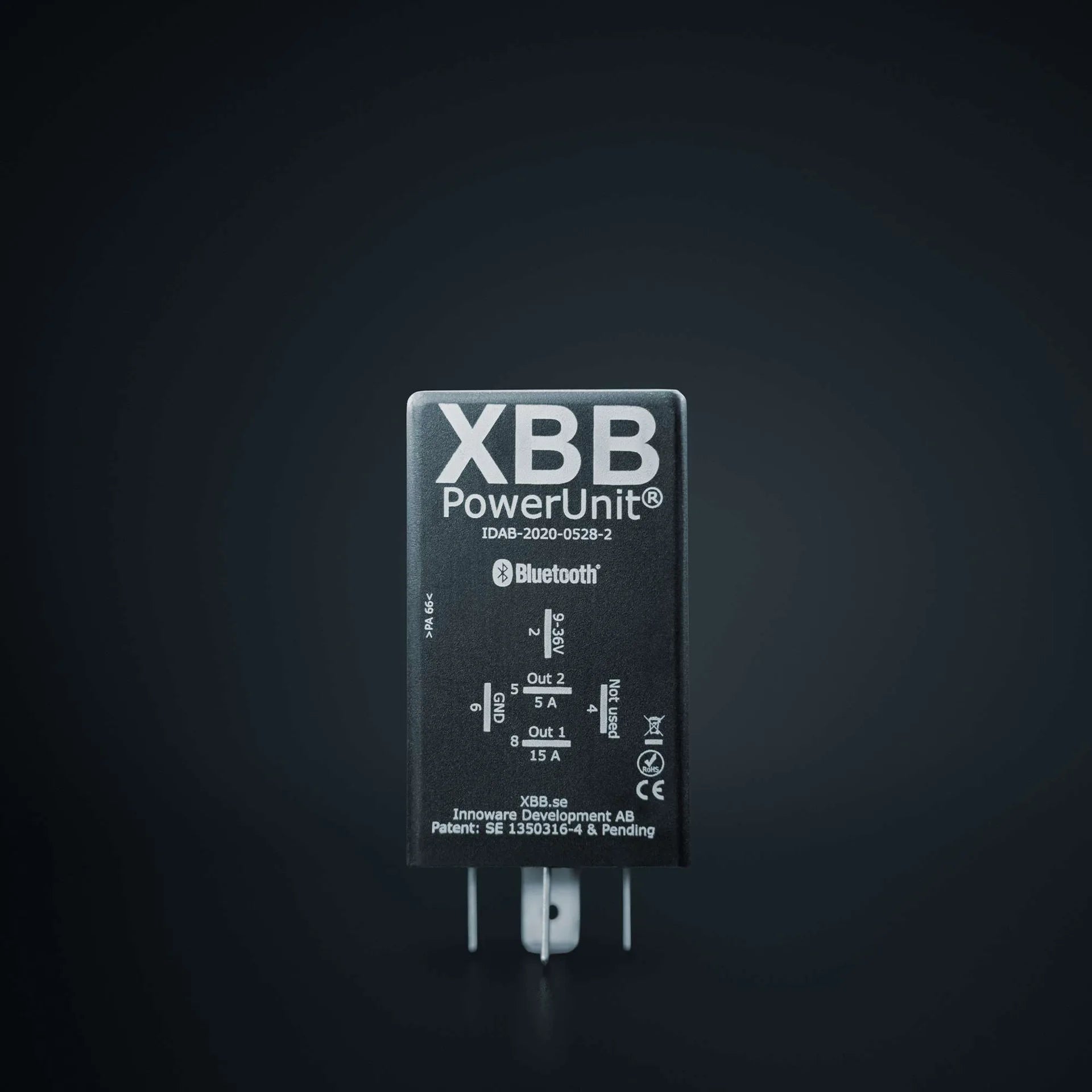 XBB PowerUnit device on a dark background