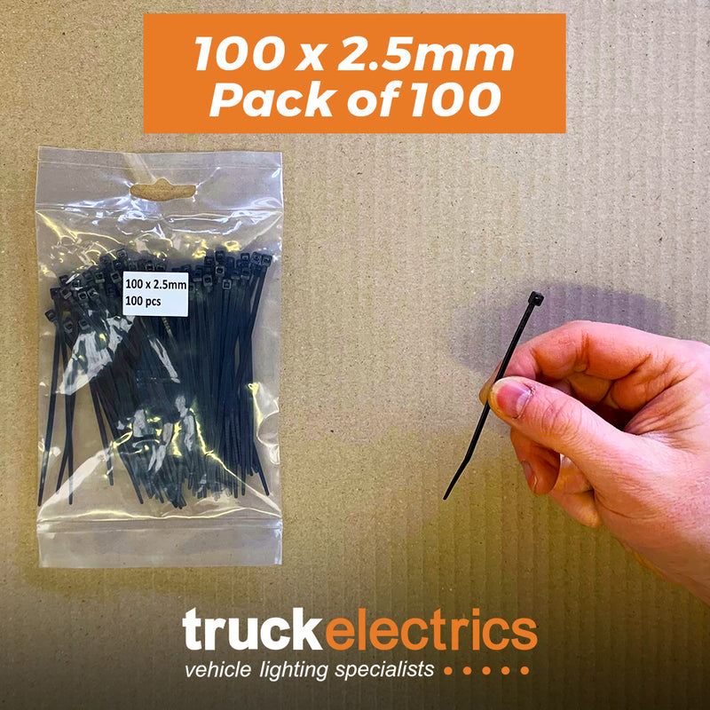 Buy Cable Ties 100 x 2.5mm / Pack 100 -  for sale