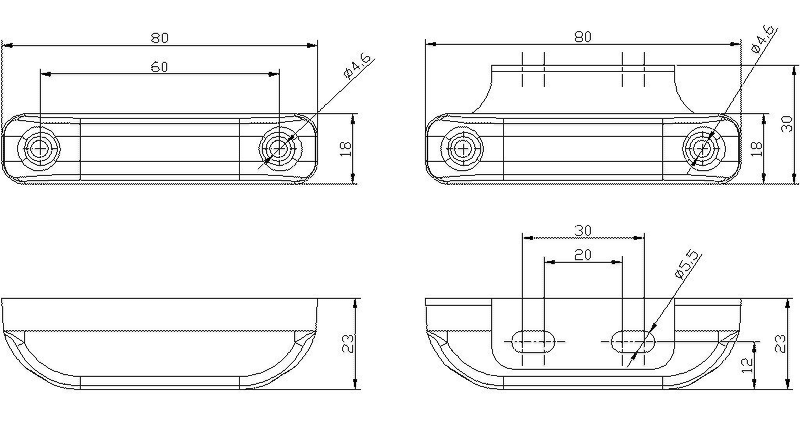 Buy Surface Mount LED Marker Lamp, Available in White & Amber 12-24v - Front & Rear Marker Lights for sale