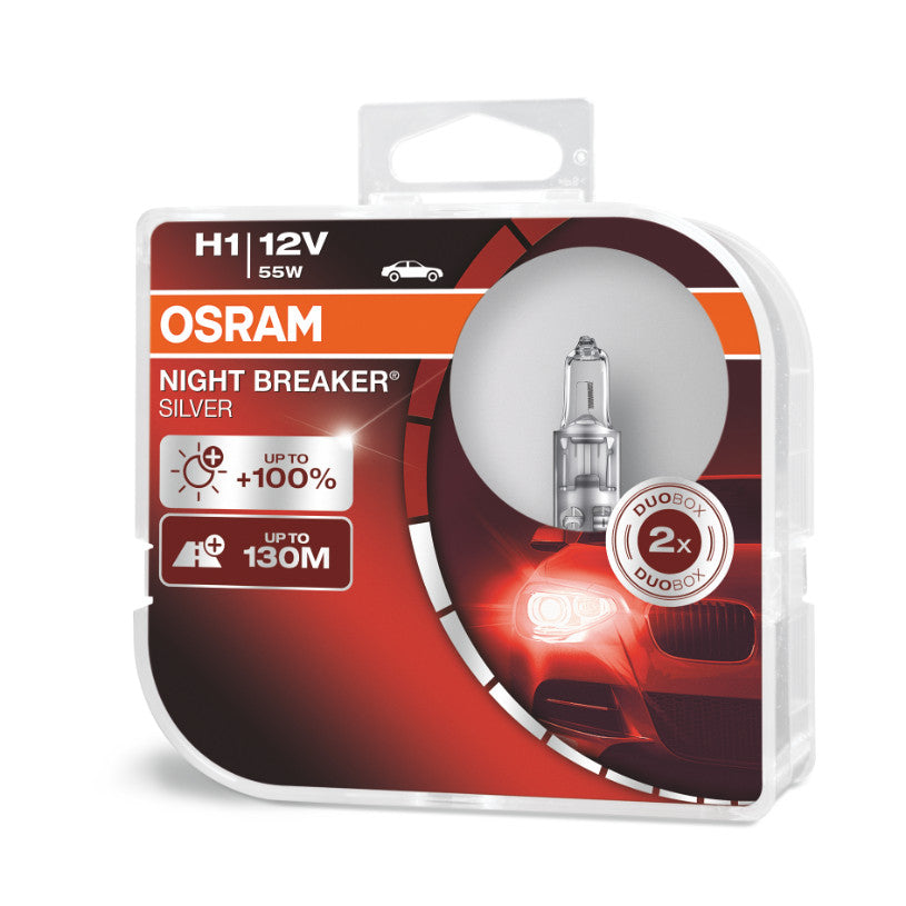 Osram H1 12V NIGHT BREAKER SILVER +100% / pakke med 2 - spo-cs-deaktiveret - spo-default - spo-deaktiveret - spo-notify-me-disa