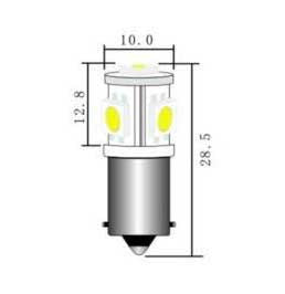 24v Ba9 LED-lastebilpærer, 5 x LED erstatter 249 (T4W) Pakke med 2 - 24v LED-pærer - LED-pærer - spo-cs-deaktivert - spo-defau