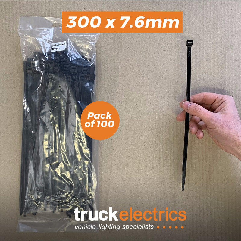Buy Cable Ties 300 x 7.6mm / Pack 100 - Cable Ties for sale