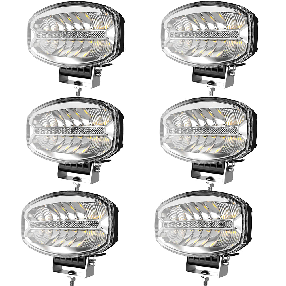 LED Spot Driving Lamp med DRL / pakke med 6 - spo-cs-deaktivert - spo-standard - spo-deaktivert - spo-varsle-meg-deaktivert
