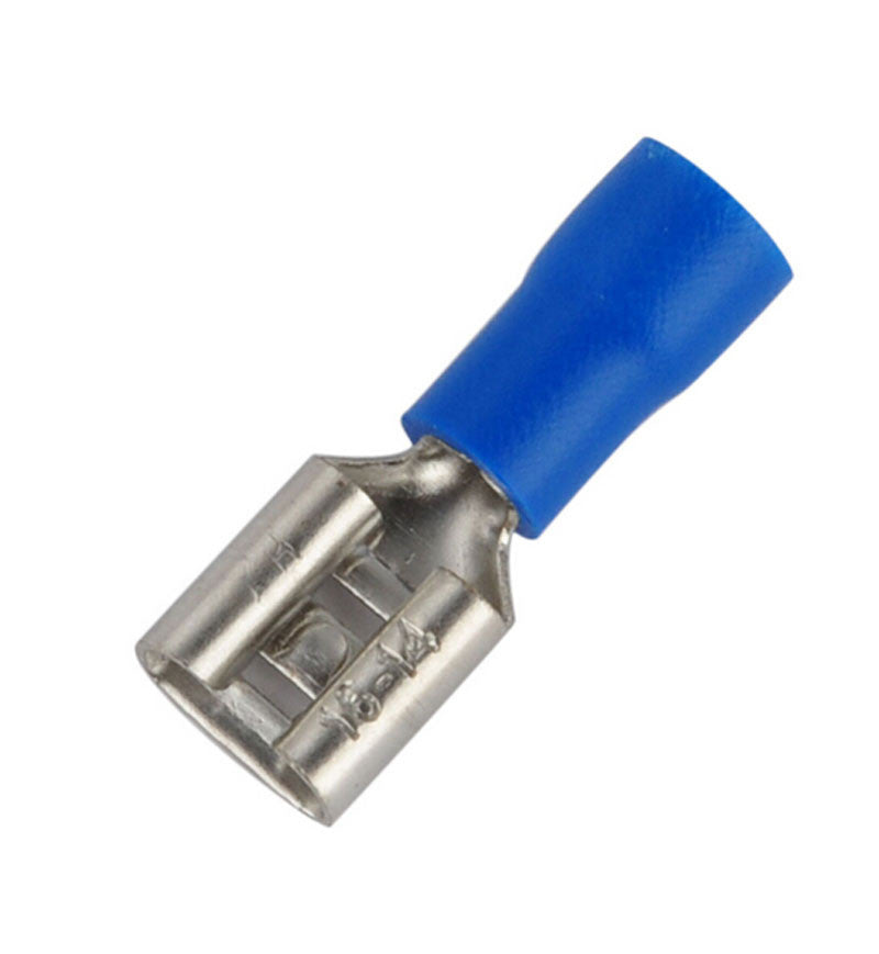 Blue 4.8mm Female Spade Terminals / Pack of 100 - spo-cs-disabled - spo-default - spo-disabled - spo-notify-me-disabled