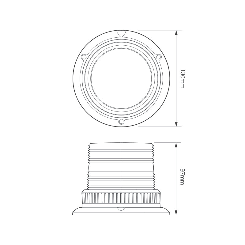 Compact Green Warning Beacon - Three-Bolt Mount - spo-cs-disabled - spo-default - spo-disabled - spo-notify-me-disabled